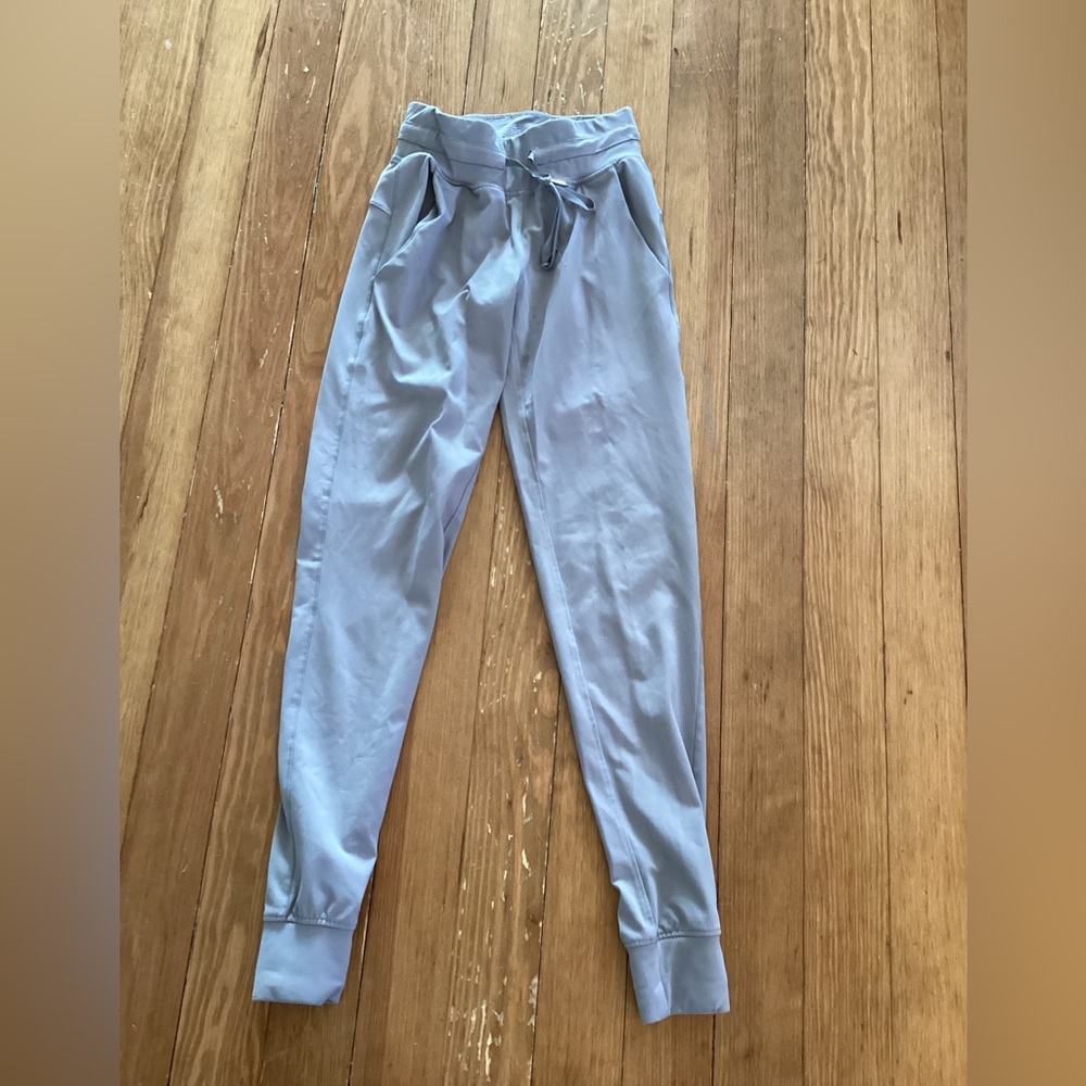 Zyia Grey Drawstring Joggers size small w/Moon Emblem on Leg